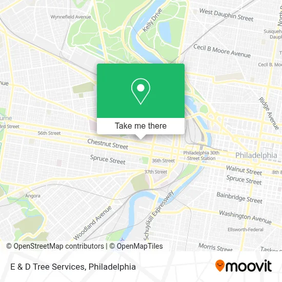 E & D Tree Services map