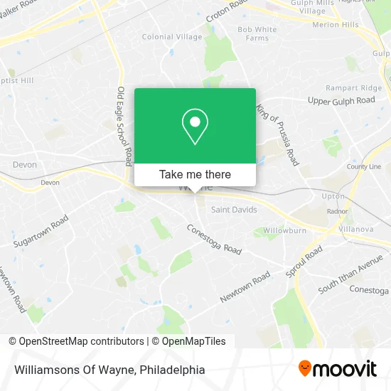 Williamsons Of Wayne map