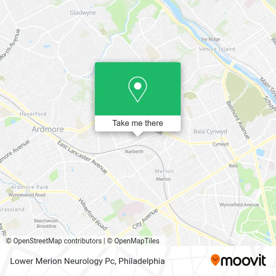 Lower Merion Neurology Pc map