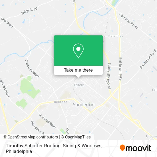 Timothy Schaffer Roofing, Siding & Windows map
