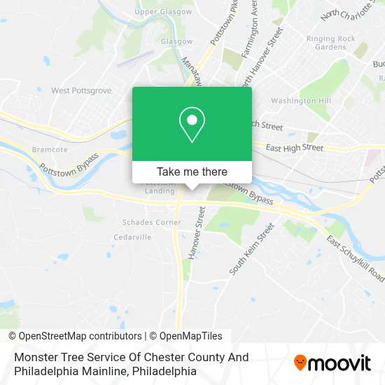 Monster Tree Service Of Chester County And Philadelphia Mainline map