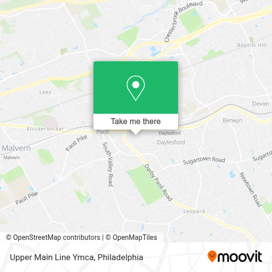 Upper Main Line Ymca map