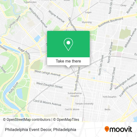 Philadelphia Event Decor map