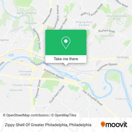 Zippy Shell Of Greater Philadelphia map
