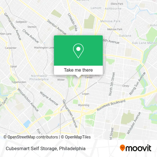 Cubesmart Self Storage map