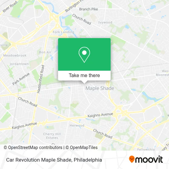 Car Revolution Maple Shade map