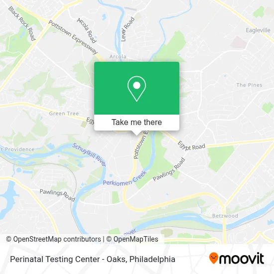 Perinatal Testing Center - Oaks map