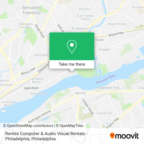 Rentex Computer & Audio Visual Rentals - Philadelphia map