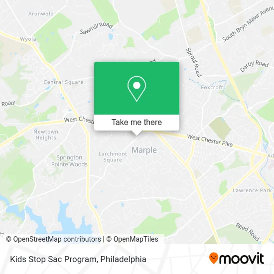 Kids Stop Sac Program map