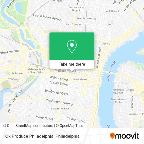 Ok Produce Philadelphia map