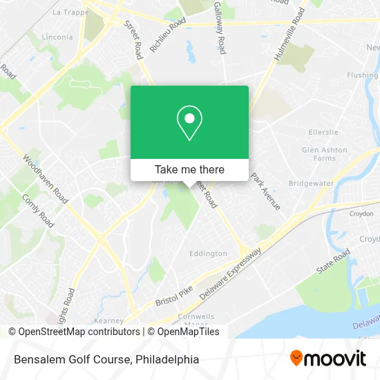 Bensalem Golf Course map