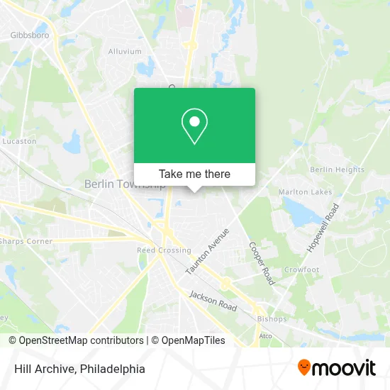 Hill Archive map