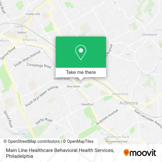 Main Line Healthcare Behavioral Health Services map