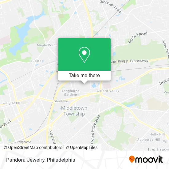 Pandora Jewelry map
