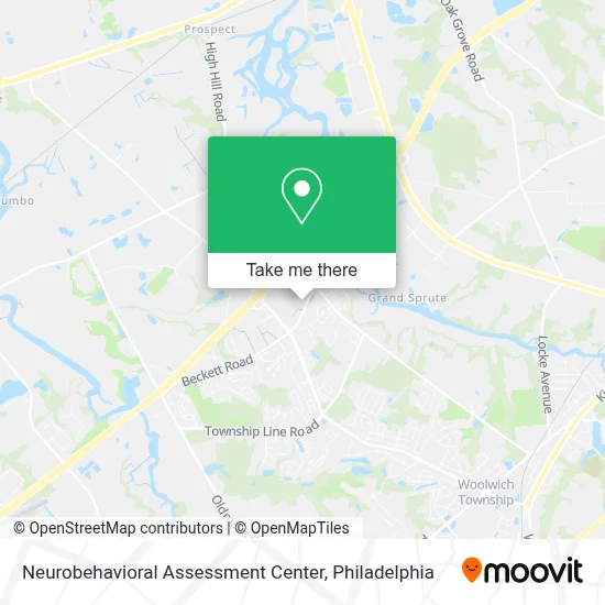 Neurobehavioral Assessment Center map