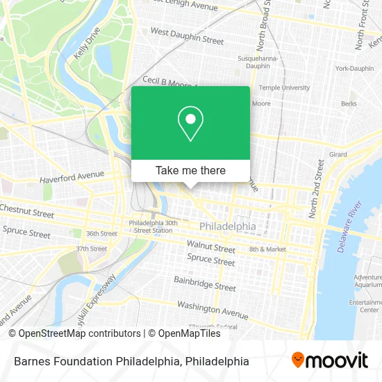 Barnes Foundation Philadelphia map