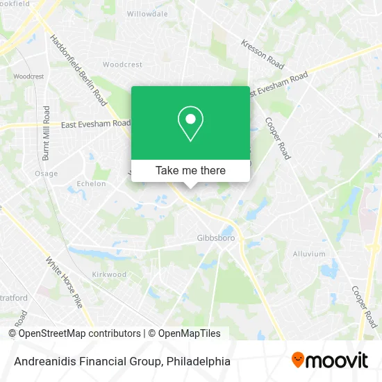 Andreanidis Financial Group map