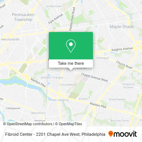 Fibroid Center - 2201 Chapel Ave West map