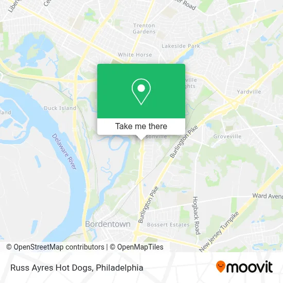 Russ Ayres Hot Dogs map