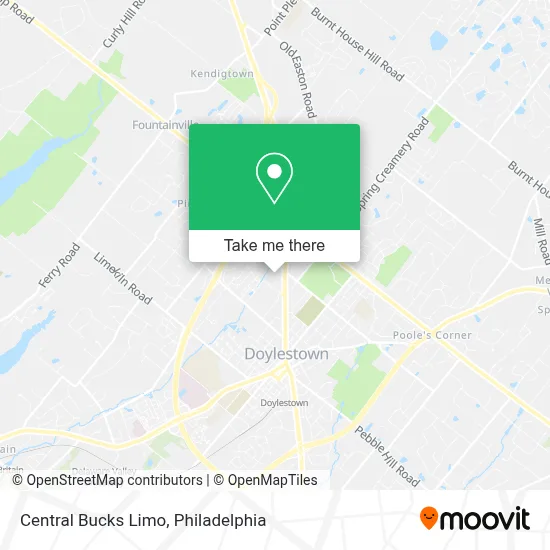 Central Bucks Limo map