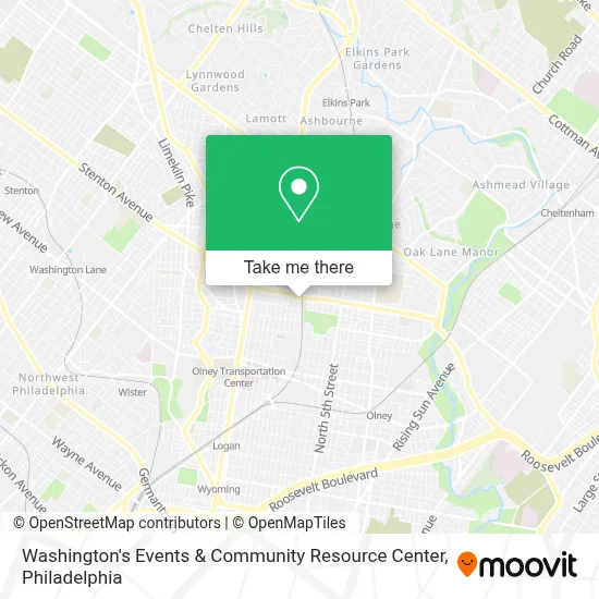 Washington's Events & Community Resource Center map