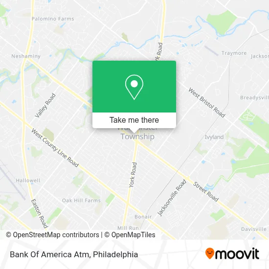 Bank Of America Atm map
