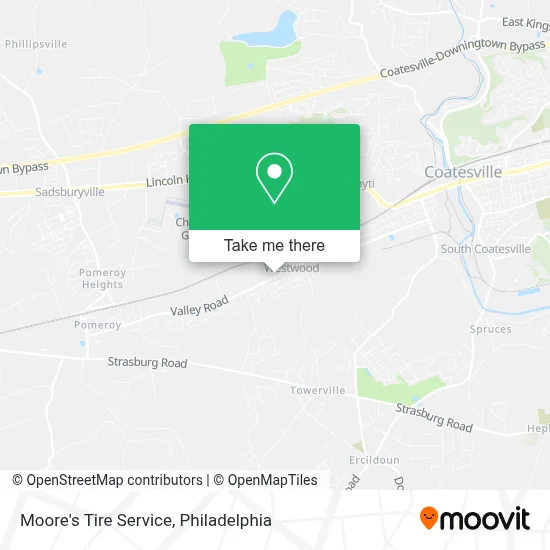 Moore's Tire Service map