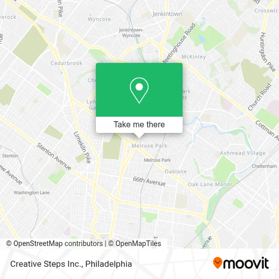 Creative Steps Inc. map