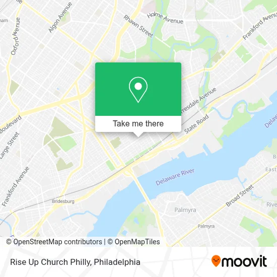 Rise Up Church Philly map