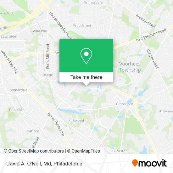 David A. O'Neil, Md map