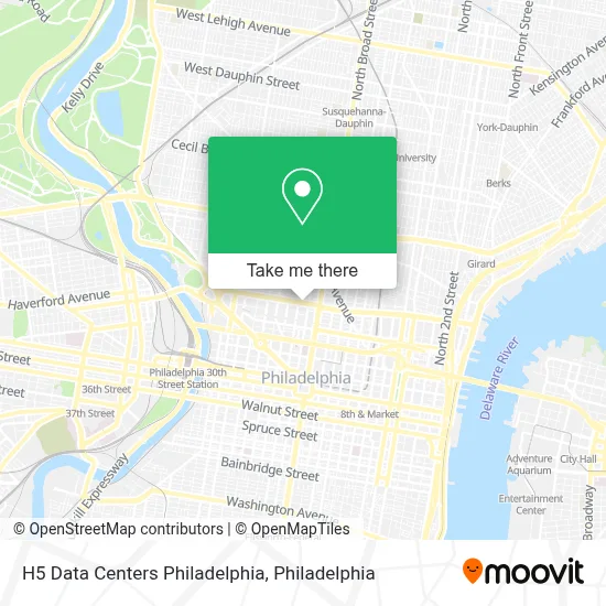 H5 Data Centers Philadelphia map