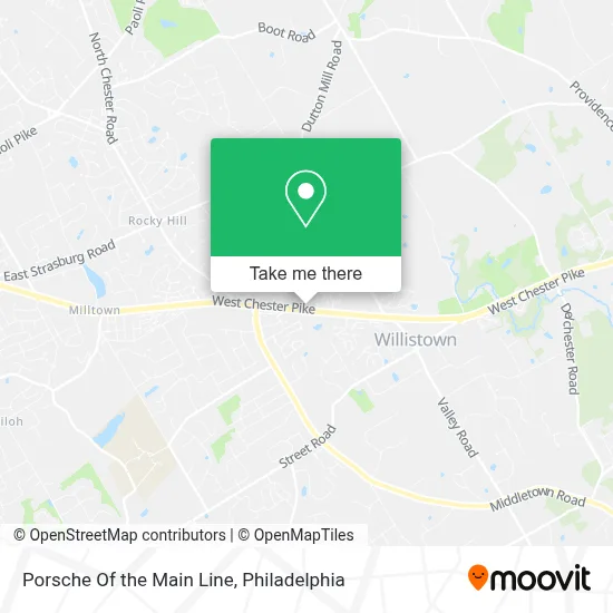 Porsche Of the Main Line map