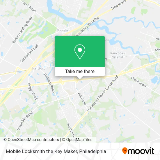 Mobile Locksmith the Key Maker map