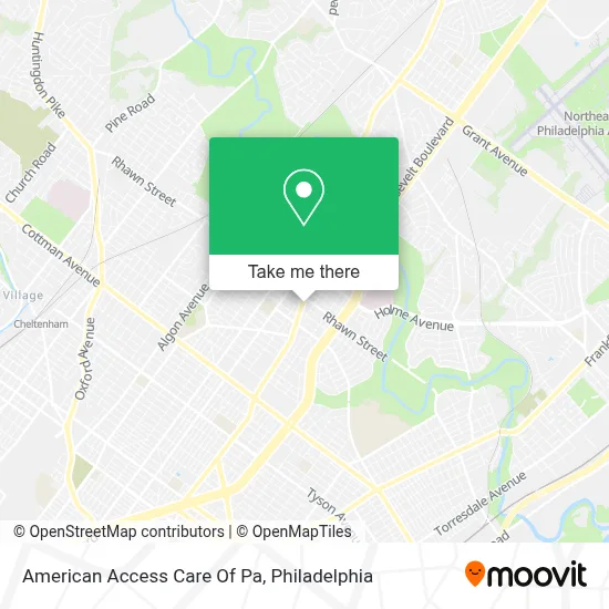 American Access Care Of Pa map
