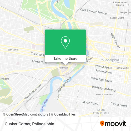 Quaker Corner map