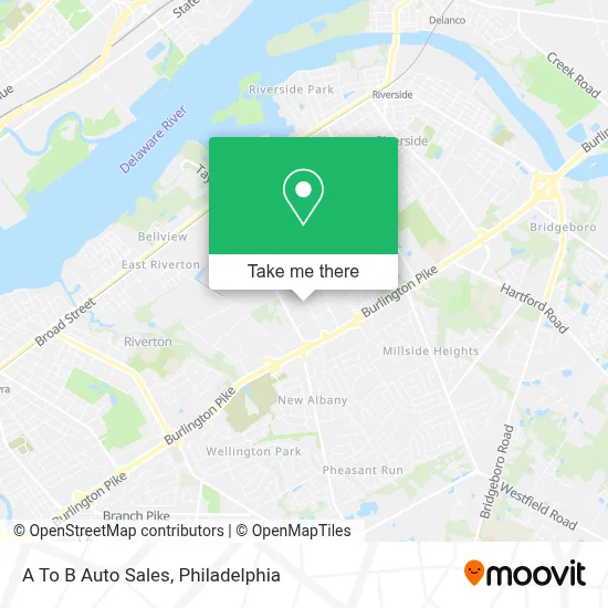 A To B Auto Sales map