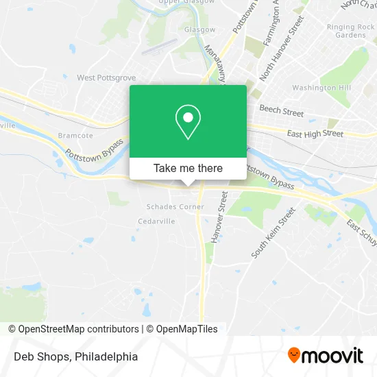 Deb Shops map
