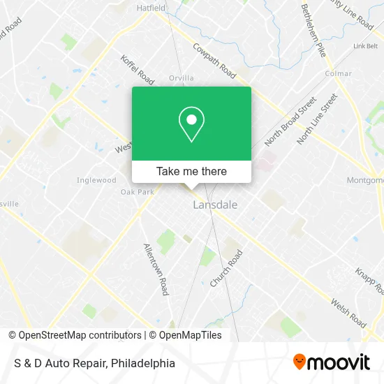 S & D Auto Repair map