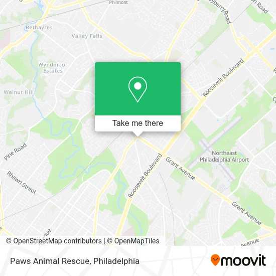 Paws Animal Rescue map