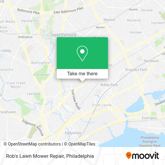 Rob's Lawn Mower Repair map