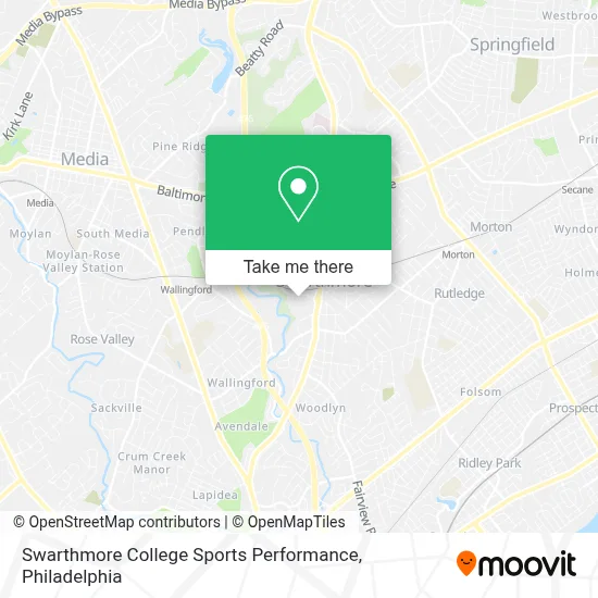 Swarthmore College Sports Performance map