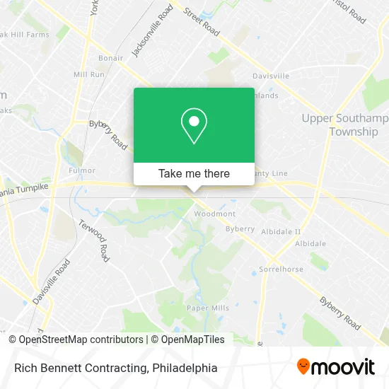 Rich Bennett Contracting map
