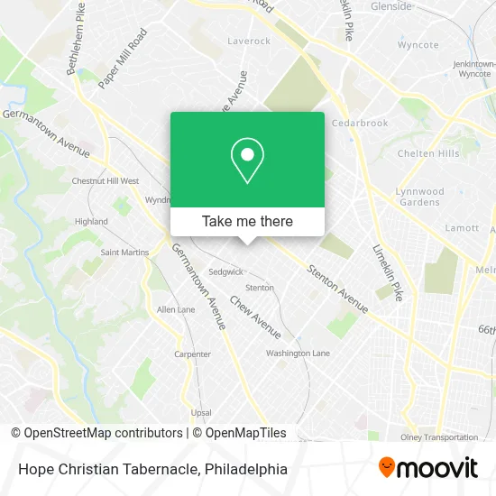 Hope Christian Tabernacle map