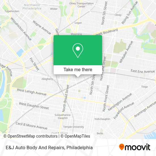 E&J Auto Body And Repairs map
