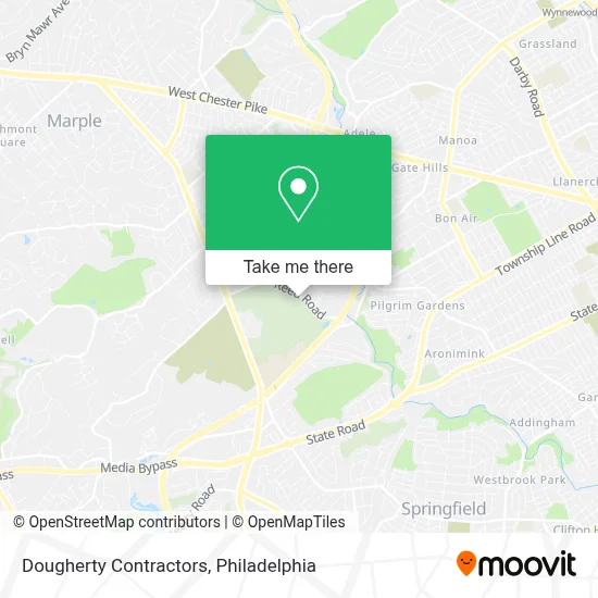 Dougherty Contractors map