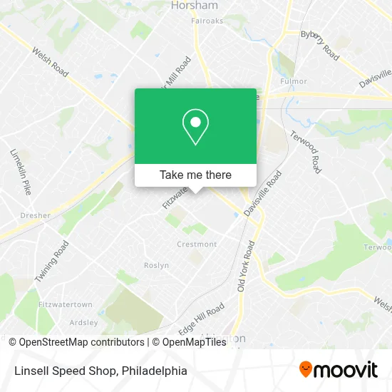 Linsell Speed Shop map