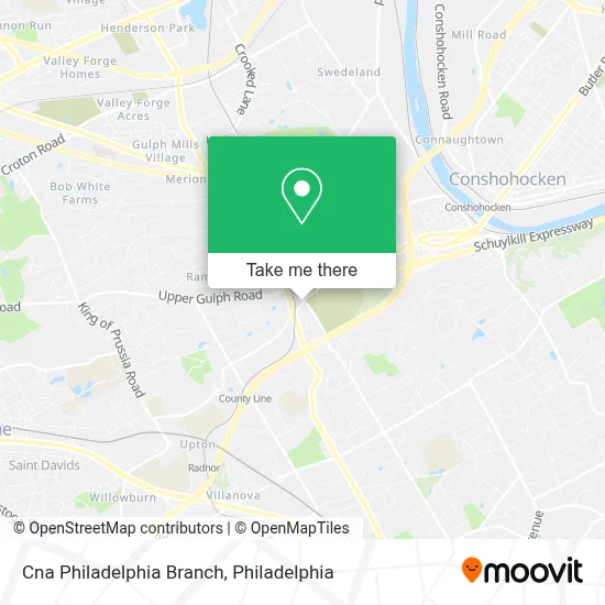 Cna Philadelphia Branch map