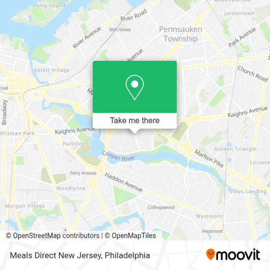 Meals Direct New Jersey map