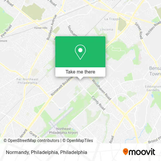 Normandy, Philadelphia map