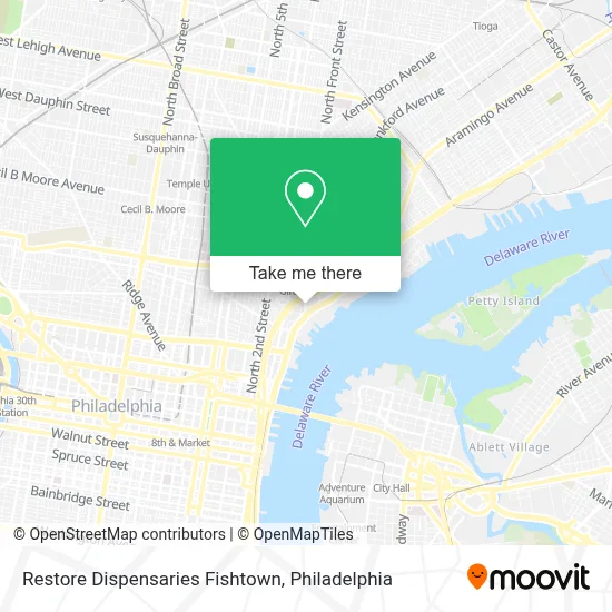 Restore Dispensaries Fishtown map